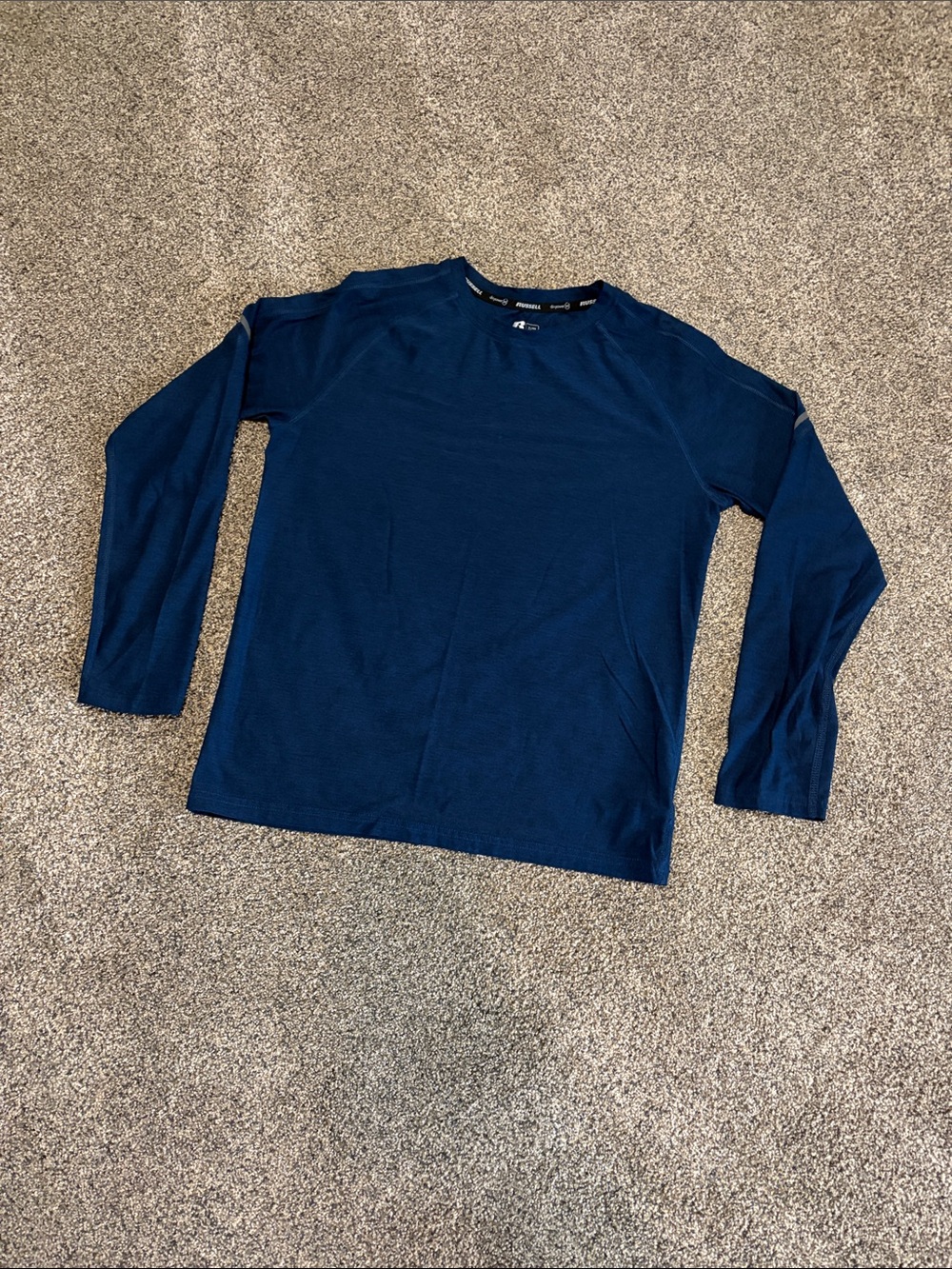 Boys Russell Athletic Long-Sleeve Crew in Navy Blue Size XL 14-16